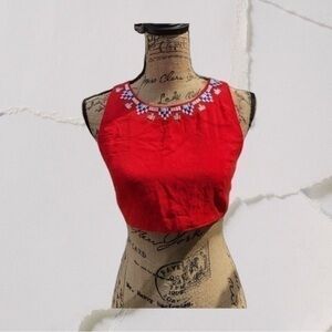 red crop top